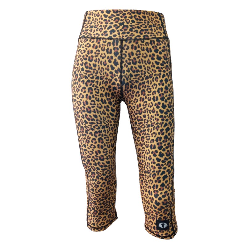 Leopard High Waist 3/4 Leggings - Funky Pants NZ
